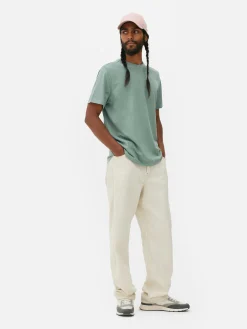 Hauts Et T-Shirts|Primark T-shirt à Col Ras-du-cou Coupe Regular Turquoise