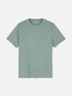 Hauts Et T-Shirts|Primark T-shirt à Col Ras-du-cou Coupe Regular Turquoise