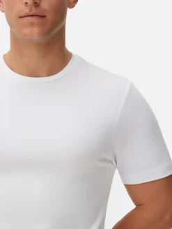 Hauts Et T-Shirts|Primark T-shirt à Col Ras-du-cou Kem Blanc