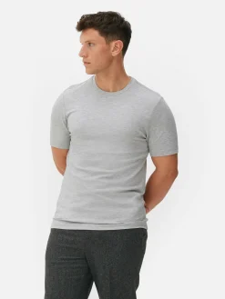 Hauts Et T-Shirts|Primark T-shirt à Col Ras-du-cou Kem Gris