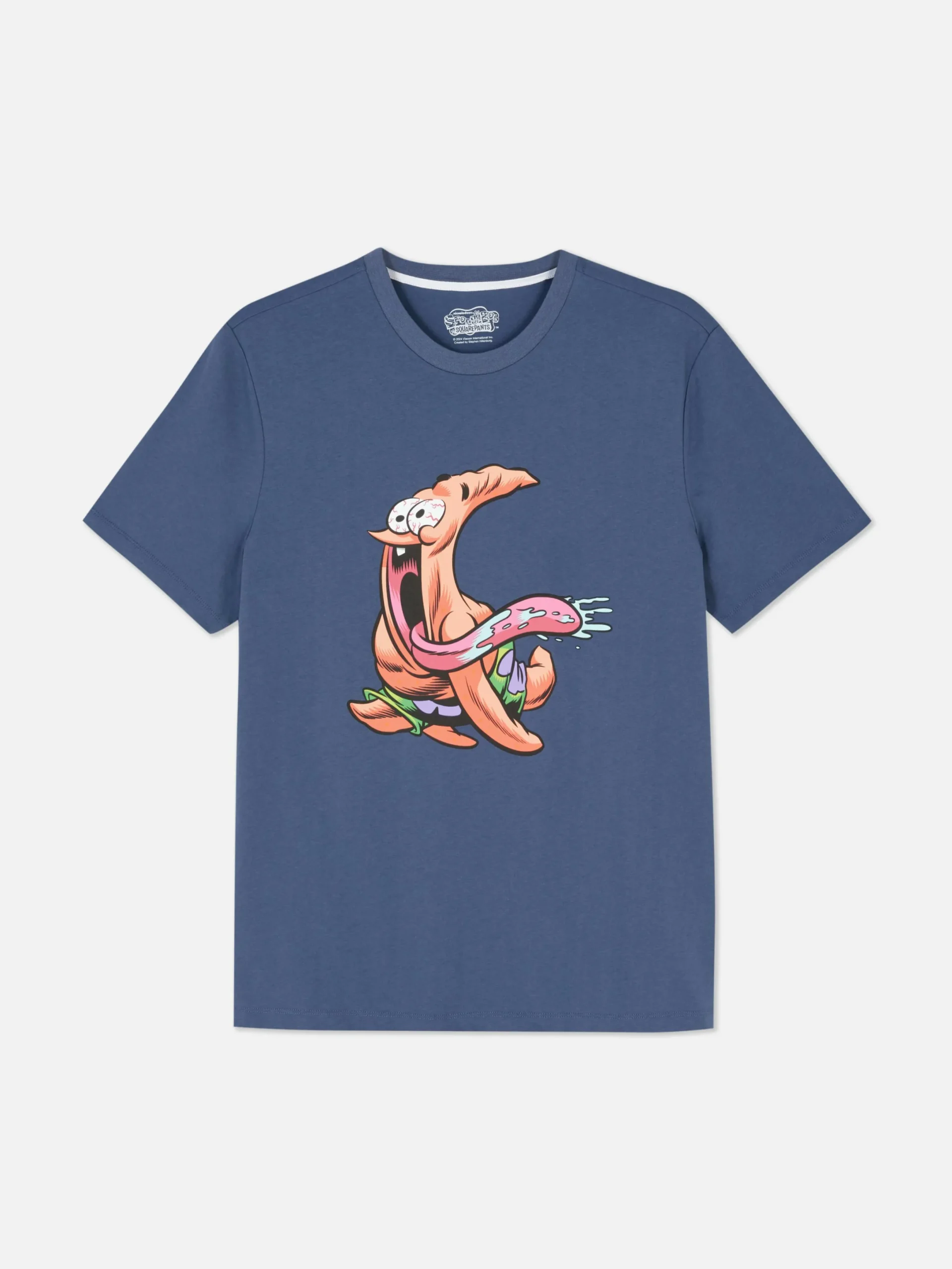 Hauts Et T-Shirts|Primark T-shirt à Imprimé Bob L'éponge Patrick Bleu marine