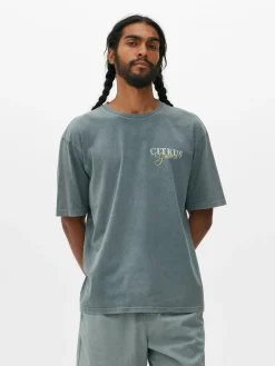 Hauts Et T-Shirts|Primark T-shirt à Imprimé Citrus Bleu sarcelle