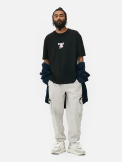 Hauts Et T-Shirts|Primark T-shirt à Imprimé Floral Paris Noir