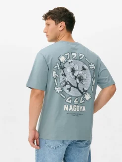 Hauts Et T-Shirts|Primark T-shirt à Imprimé Floral Tokyo Bleu