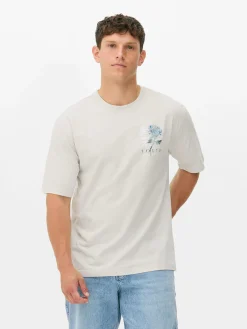 Hauts Et T-Shirts|Primark T-shirt à Imprimé Floral Tokyo Écru