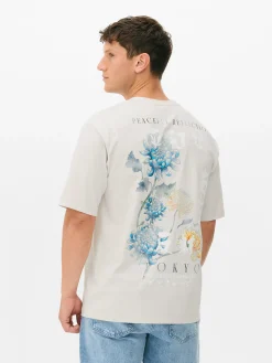 Hauts Et T-Shirts|Primark T-shirt à Imprimé Floral Tokyo Écru