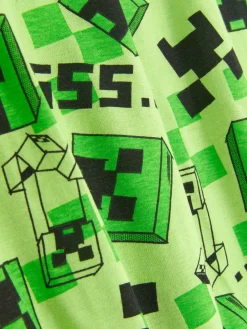Hauts Et T-Shirts|Primark T-shirt à Imprimé Minecraft Creeper Vert