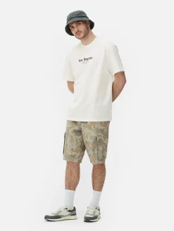 Hauts Et T-Shirts|Primark T-shirt à Imprimé Statue De Los Angeles Écru