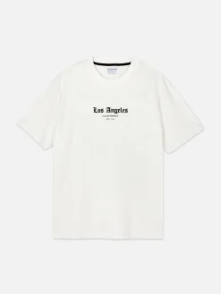 Hauts Et T-Shirts|Primark T-shirt à Imprimé Statue De Los Angeles Écru