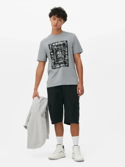 Hauts Et T-Shirts|Primark T-shirt à Imprimé Tokyo Gris