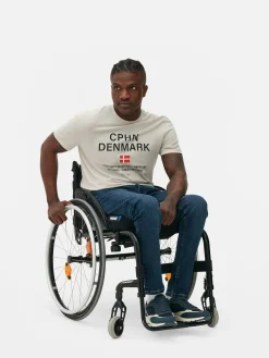 Hauts Et T-Shirts|Primark T-shirt à Manches Courtes Copenhague Écru