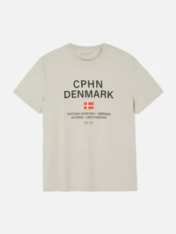 Hauts Et T-Shirts|Primark T-shirt à Manches Courtes Copenhague Écru