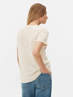 Hauts Et T-Shirts|Primark T-shirt à Manches Courtes Disney Winnie L'ourson Écru