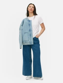 Hauts Et T-Shirts|Primark T-shirt à Manches Courtes En Coton Blanc