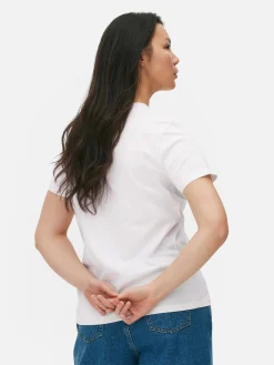 Hauts Et T-Shirts|Primark T-shirt à Manches Courtes En Coton Blanc