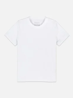 Hauts Et T-Shirts|Primark T-shirt à Manches Courtes En Coton Blanc