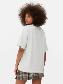 Hauts Et T-Shirts|Primark T-shirt à Manches Courtes Harvard Gris chiné