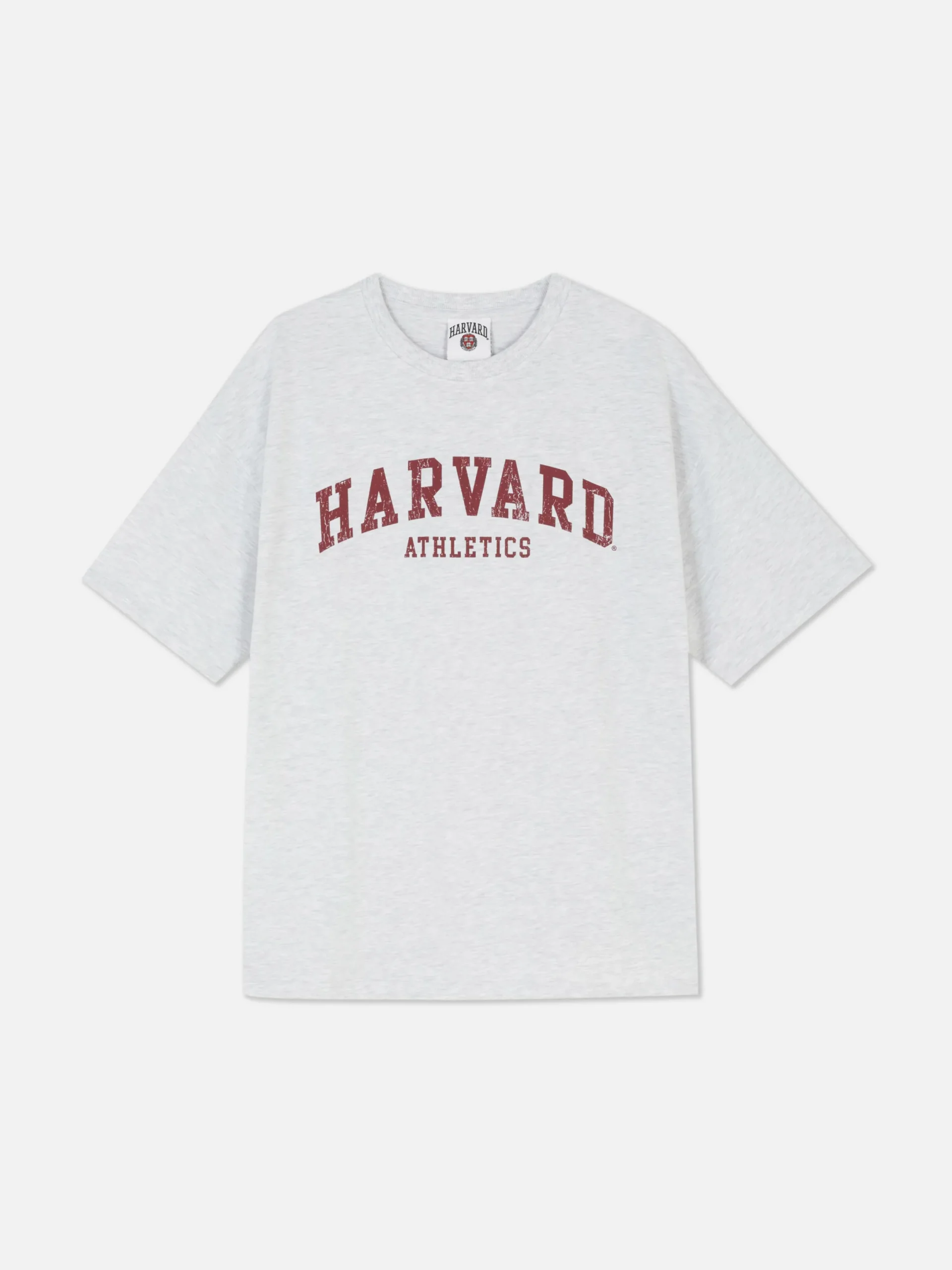 Hauts Et T-Shirts|Primark T-shirt à Manches Courtes Harvard Gris chiné