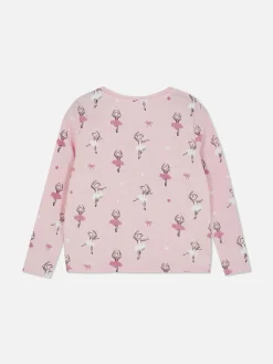 Hauts Et T-Shirts|Primark T-shirt à Manches Longues Et Motif Ballet Rose