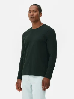 Hauts Et T-Shirts|Primark T-shirt à Manches Longues En Coton Bleu sarcelle