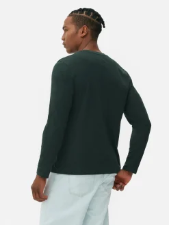 Hauts Et T-Shirts|Primark T-shirt à Manches Longues En Coton Bleu sarcelle