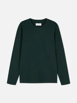 Hauts Et T-Shirts|Primark T-shirt à Manches Longues En Coton Bleu sarcelle