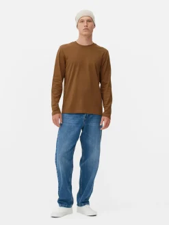 Hauts Et T-Shirts|Primark T-shirt à Manches Longues En Coton Marron