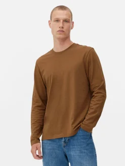 Hauts Et T-Shirts|Primark T-shirt à Manches Longues En Coton Marron