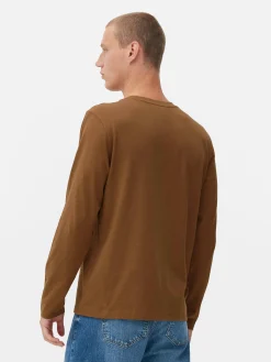 Hauts Et T-Shirts|Primark T-shirt à Manches Longues En Coton Marron