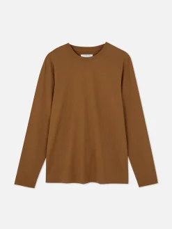 Hauts Et T-Shirts|Primark T-shirt à Manches Longues En Coton Marron