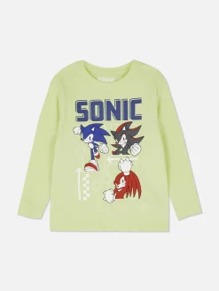 Hauts Et T-Shirts|Primark T-shirt à Manches Longues Sonic Le Hérisson Jaune