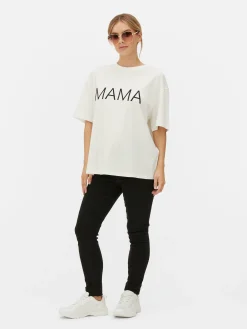Hauts Et T-Shirts|Primark T-shirt à Message Maternité Écru