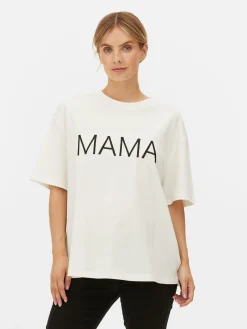 Hauts Et T-Shirts|Primark T-shirt à Message Maternité Écru