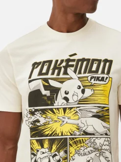 Hauts Et T-Shirts|Primark T-shirt à Motifs Style Bande Dessinée Pokémon Grège