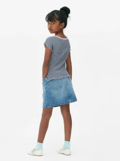 Hauts Et T-Shirts|Primark T-shirt à Rayures Et à Finitions En Dentelle Multicolore