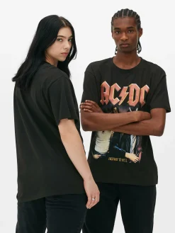 T-Shirts Et Sweat-Shirts À Motifs|Hauts Et T-Shirts|Primark T-shirt Avec Photo AC/DC Noir