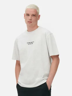 Hauts Et T-Shirts|Primark T-shirt Brodé Future Projects Gris chiné