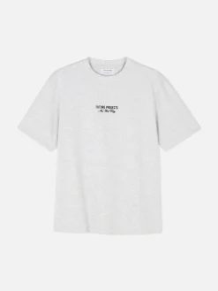 Hauts Et T-Shirts|Primark T-shirt Brodé Future Projects Gris chiné