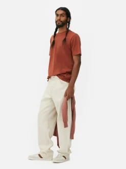 Hauts Et T-Shirts|Primark T-shirt Chiné Coupe Regular Rouge