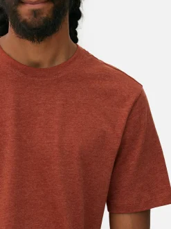 Hauts Et T-Shirts|Primark T-shirt Chiné Coupe Regular Rouge