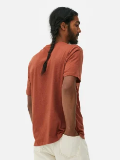 Hauts Et T-Shirts|Primark T-shirt Chiné Coupe Regular Rouge