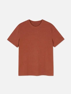 Hauts Et T-Shirts|Primark T-shirt Chiné Coupe Regular Rouge