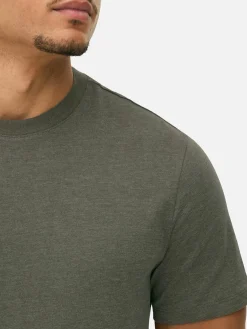 Hauts Et T-Shirts|Primark T-shirt Chiné Coupe Regular Kaki