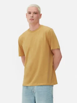 Hauts Et T-Shirts|Primark T-shirt Chiné Coupe Regular Jaune moutarde