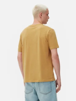 Hauts Et T-Shirts|Primark T-shirt Chiné Coupe Regular Jaune moutarde