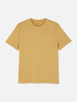 Hauts Et T-Shirts|Primark T-shirt Chiné Coupe Regular Jaune moutarde