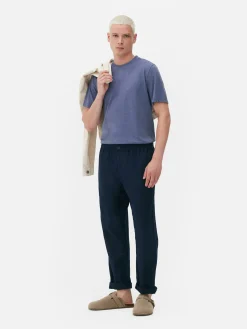 Hauts Et T-Shirts|Primark T-shirt Chiné Coupe Regular Bleu