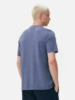 Hauts Et T-Shirts|Primark T-shirt Chiné Coupe Regular Bleu