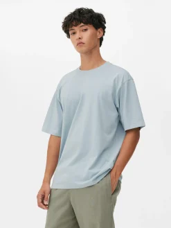 Hauts Et T-Shirts|Primark T-shirt Coupe Décontractée Bleu clair