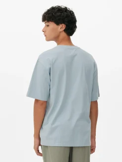 Hauts Et T-Shirts|Primark T-shirt Coupe Décontractée Bleu clair